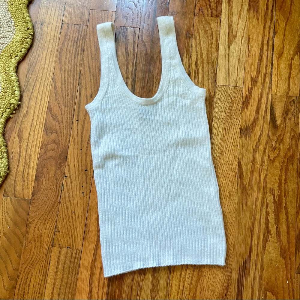 J. Crew Cream Cashmere Tank Top